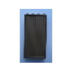 Modulex Door Panel 1 x 4 x 8, Ridged (M on Studs) - Mx Brown