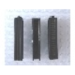 Modulex, Brick with Grooves 1 x 1 x 5 (vertical profile brick) - Mx Black