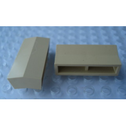 Modulex, Brick Angle 4L, 9 degrees, 1:6 slope - Mx Buff