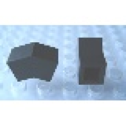 Modulex, Brick Angle 1L, 18 degrees, 1:3 slope - Mx Black