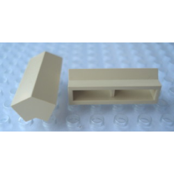 Modulex, Brick Angle 4L, 27 degrees, 1:2 slope - Mx Buff