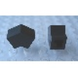 Modulex, Brick Angle 1L, 27 degrees, 1:2 slope - Mx Black