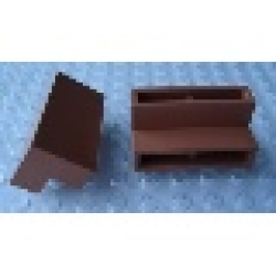 Modulex, Brick Angle 4L, 45 degrees, 1:1 slope - Mx Terracotta
