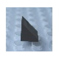 Modulex Slope 1 x 1 (45 degrees, 1:1 slope) - Mx Black