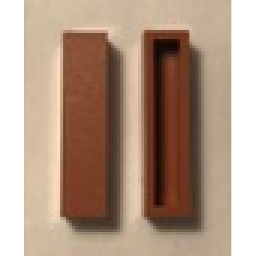 Деталь LEGO Mx1041A Modulex Tile 1 x 4 (no Internal Supports) - Mx Terracotta