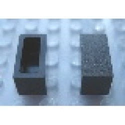 Modulex Tile 1 x 2 (no Internal Supports) - Mx Charcoal Gray