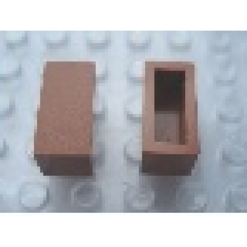 Деталь LEGO Mx1021A Modulex Tile 1 x 2 (no Internal Supports) - Mx Terracotta