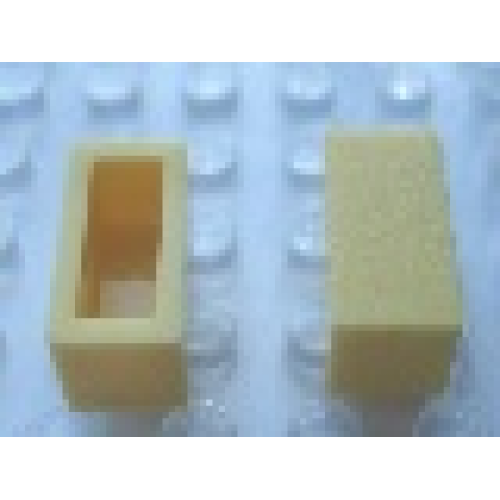 Деталь LEGO Mx1021A Modulex Tile 1 x 2 (no Internal Supports) - Mx Light Yellow