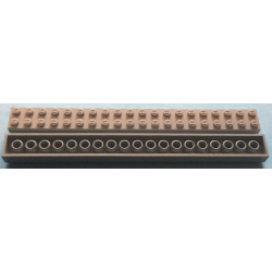 Modulex, Brick 2 x 20 (M on studs) - Mx Light Gray Modulex, Brick 2 x 20 (M on studs) - Mx Light Gray