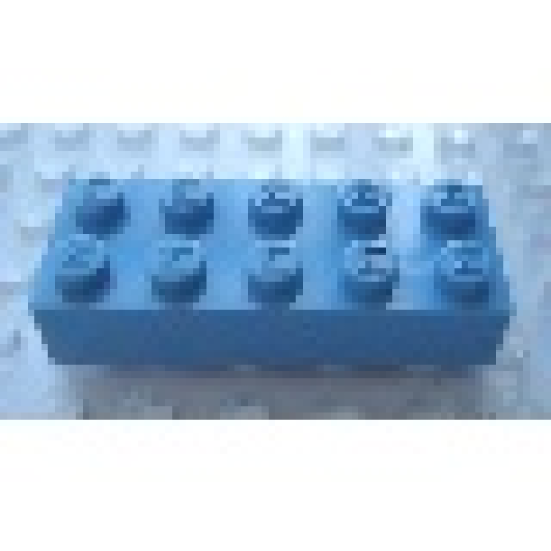 Деталь LEGO Mx1152M Modulex, Brick 2 x 5 (M on studs) - Mx Medium Blue