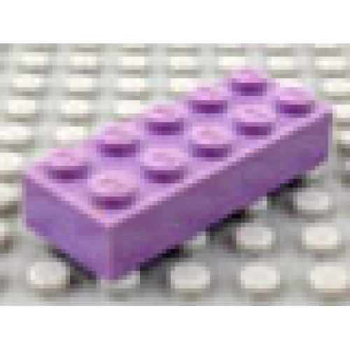Деталь LEGO Mx1152M Modulex, Brick 2 x 5 (M on studs) - Mx Violet