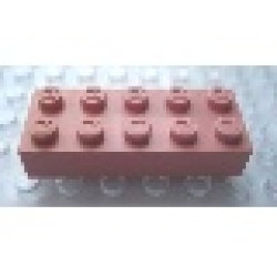 Modulex, Brick 2 x 5 (M on studs) - Mx Pink