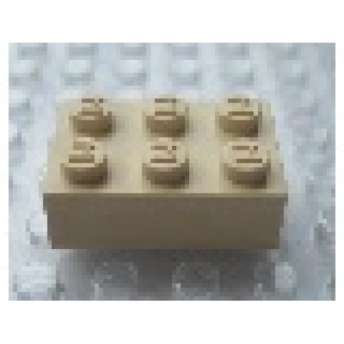 Деталь LEGO Mx1132M Modulex, Brick 2 x 3 (M on studs) - Mx Buff