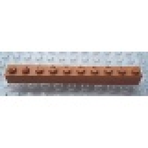 Деталь LEGO Mx1110M Modulex, Brick 1 x 10 (M on studs) - Mx Orange