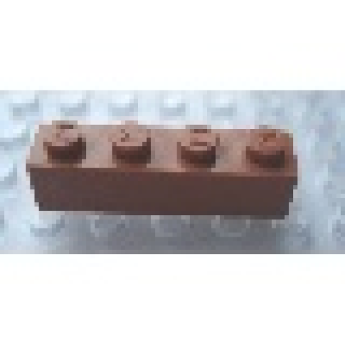 Деталь LEGO Mx1141M Modulex, Brick 1 x 4 (M on studs) - Mx Terracotta