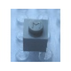 Modulex, Brick 1 x 1 (M on stud) - Mx Light Bluish Gray
