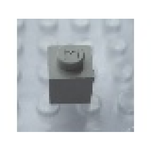 Деталь LEGO Mx1111M Modulex, Brick 1 x 1 (M on stud) - Mx Light Gray