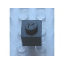 Modulex, Brick 1 x 1 (M on stud) - Mx Charcoal Gray