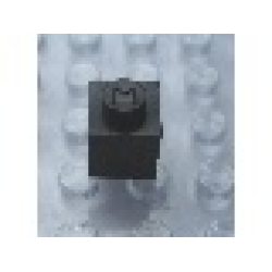 Modulex, Brick 1 x 1 (M on stud) - Mx Black