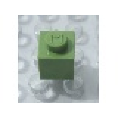 Деталь LEGO Mx1111M Modulex, Brick 1 x 1 (M on stud) - Mx Pastel Green