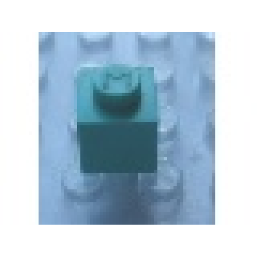 Деталь LEGO Mx1111M Modulex, Brick 1 x 1 (M on stud) - Mx Aqua Green
