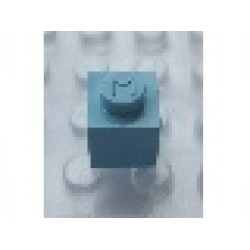 Modulex, Brick 1 x 1 (M on stud) - Mx Pastel Blue