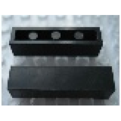 Modulex Tile 1 x 4 (with Internal Supports) - Mx Black
