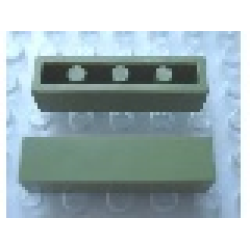 Modulex Tile 1 x 4 (with Internal Supports) - Mx Olive Green