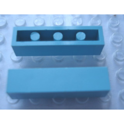 Modulex Tile 1 x 4 (with Internal Supports) - Mx Pastel Blue
