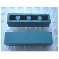 Modulex Tile 1 x 4 (with Internal Supports) - Mx Teal Blue