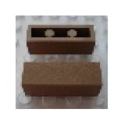 Modulex Tile 1 x 3 (with Internal Supports) - Mx Brown