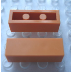 Modulex Tile 1 x 3 (with Internal Supports) - Mx Orange