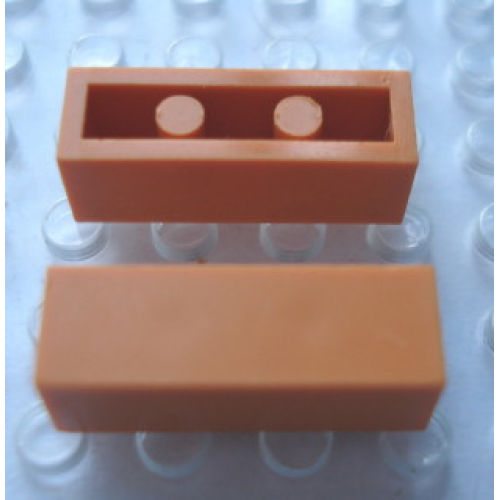 Деталь LEGO Mx1031B Modulex Tile 1 x 3 (with Internal Supports) - Mx Orange