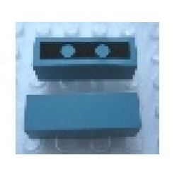 Modulex Tile 1 x 3 (with Internal Supports) - Mx Teal Blue