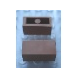 Modulex Tile 1 x 2 (with Internal Supports) - Mx Terracotta