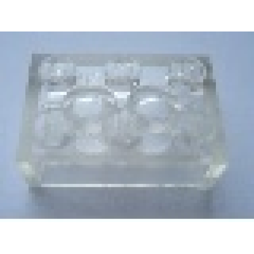 Деталь LEGO Mx1132L Modulex, Brick 2 x 3 (LEGO on studs) - Mx Clear