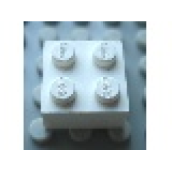 Modulex, Brick 2 x 2 (LEGO on studs) - Mx White