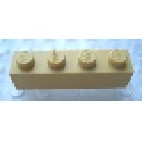 Деталь LEGO Mx1141L Modulex, Brick 1 x 4 (LEGO on studs) - Mx Ochre Yellow