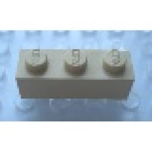 Деталь LEGO Mx1131L Modulex, Brick 1 x 3 (LEGO on studs) - Mx Buff
