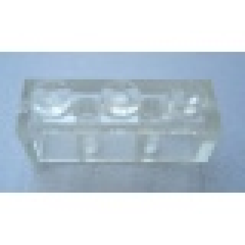Деталь LEGO Mx1131L Modulex, Brick 1 x 3 (LEGO on studs) - Mx Clear