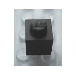 Modulex, Brick 1 x 1 (LEGO on stud) - Mx Black