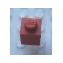 Modulex, Brick 1 x 1 (LEGO on stud) - Mx Red