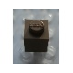 Modulex, Brick 1 x 1 (LEGO on stud) - Mx Brown
