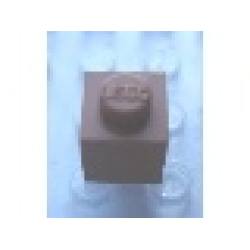 Modulex, Brick 1 x 1 (LEGO on stud) - Mx Terracotta