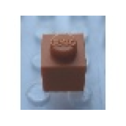 Modulex, Brick 1 x 1 (LEGO on stud) - Mx Orange