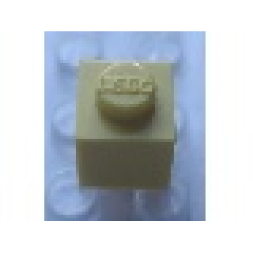 Деталь LEGO Mx1111L Modulex, Brick 1 x 1 (LEGO on stud) - Mx Lemon