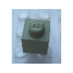 Modulex, Brick 1 x 1 (LEGO on stud) - Mx Olive Green