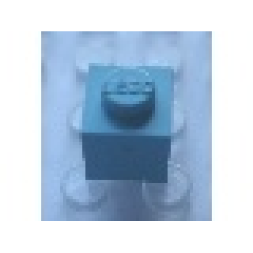 Деталь LEGO Mx1111L Modulex, Brick 1 x 1 (LEGO on stud) - Mx Pastel Blue