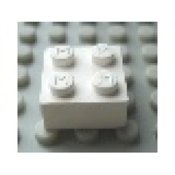 Modulex, Brick 2 x 2 (M on studs) - Mx White Modulex, Brick 2 x 2 (M on studs) - Mx White
