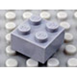 Modulex, Brick 2 x 2 (M on studs) - Mx Light Bluish Gray Modulex, Brick 2 x 2 (M on studs) - Mx Light Bluish Gray